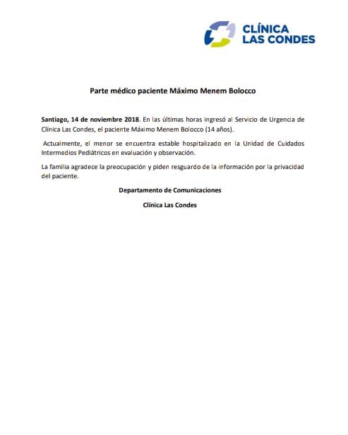 Diana Bolocco por tumor de Máximo Menem: