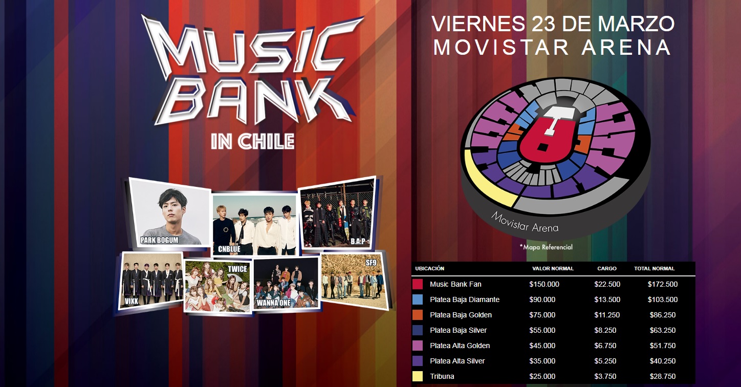 Comenzó la venta de entradas para Music Bank en Chile