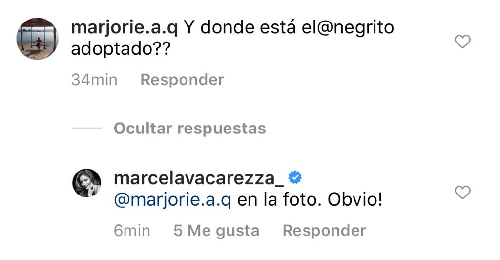 Ximena Rivas sorprende con comentario en foto de Marcela Vacarezza