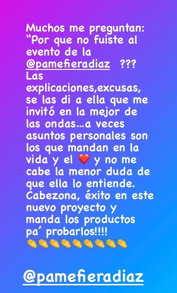 Fran García-Huidobro aclara ausencia en evento de Pamela Díaz