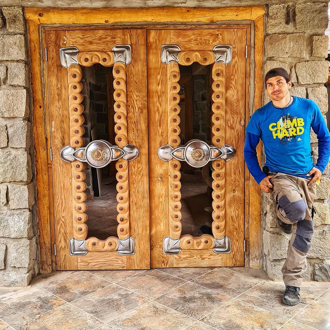 Pangal Andrade shows how his hotel in Cajón del Maipo now looks like