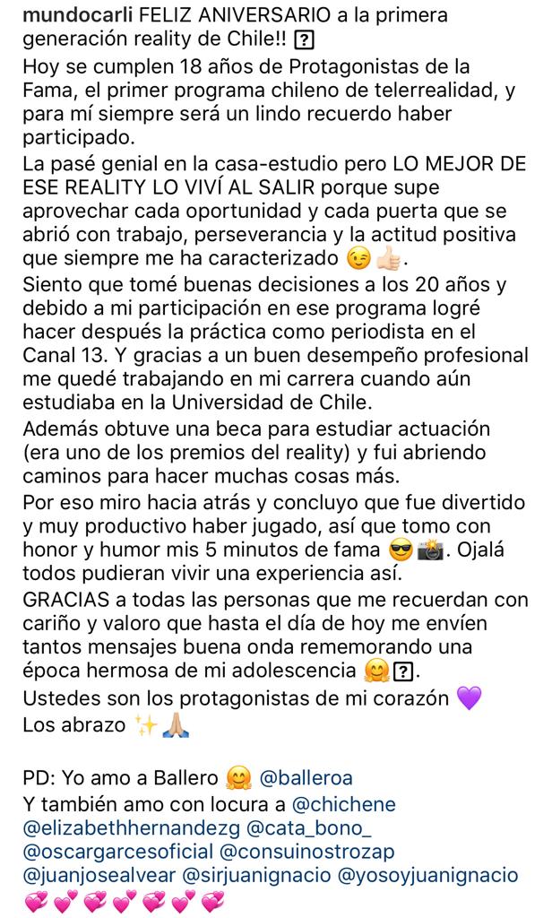 Carlalí revela lo que ganó tras su paso por “Protagonistas de la Fama”