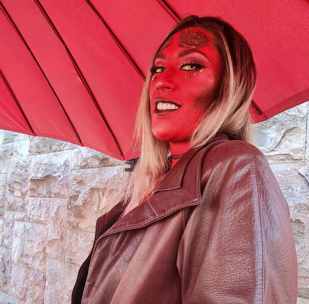 Hija de Paty Maldonado saca aplausos con maquillaje de Hellboy