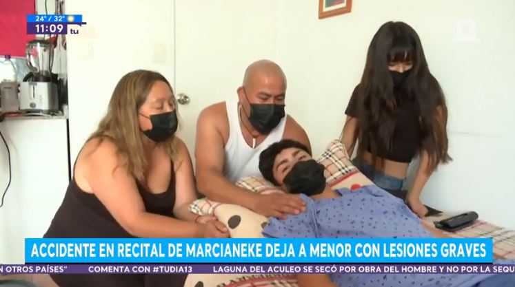 Accidente en recital de Marcianeke deja a menor con lesiones graves