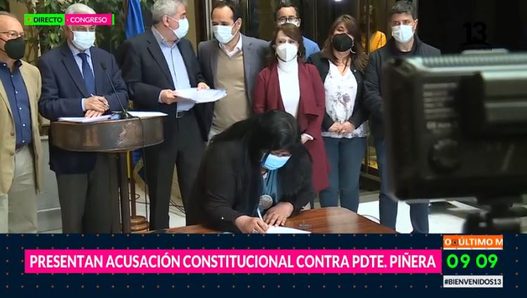 Presentan acusación constitucional en contra de Presidente Piñera