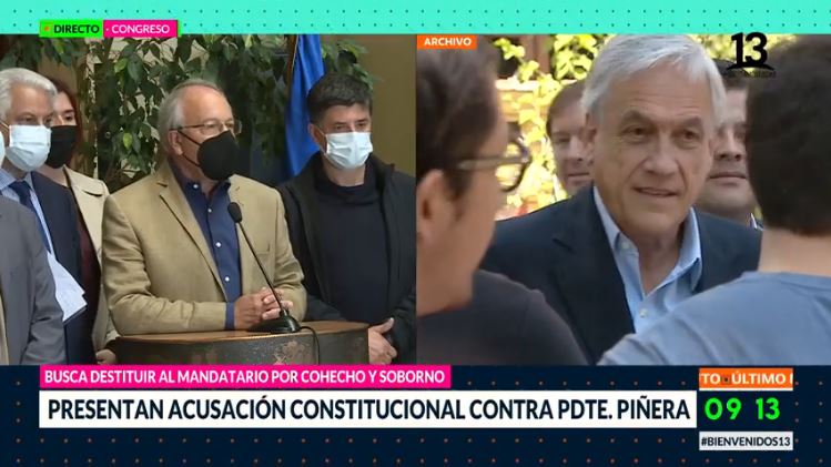 Presentan acusación constitucional en contra de Presidente Piñera