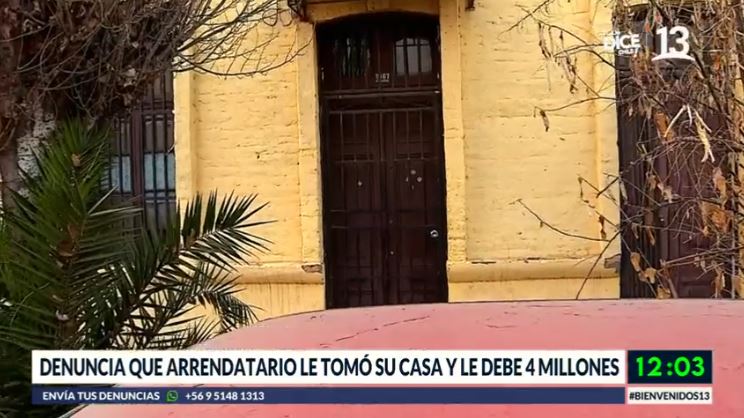 Mujer denuncia que arrendatario se tomó su casa y le debe 4 millones