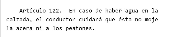 Articulo 122 de la Ley de Tránsito