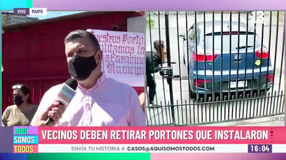 Vecinos protestan contra normativa que les obliga a sacar portones