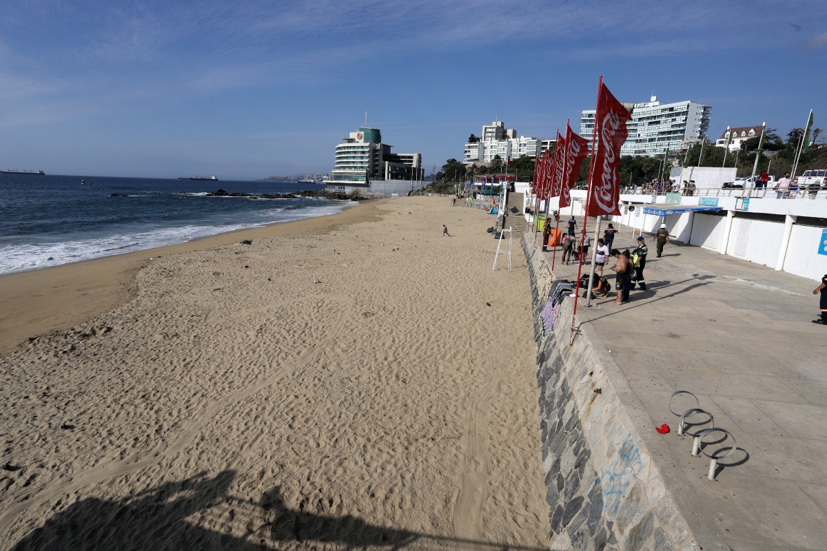 Balacera en plena playa de Viña del Mar