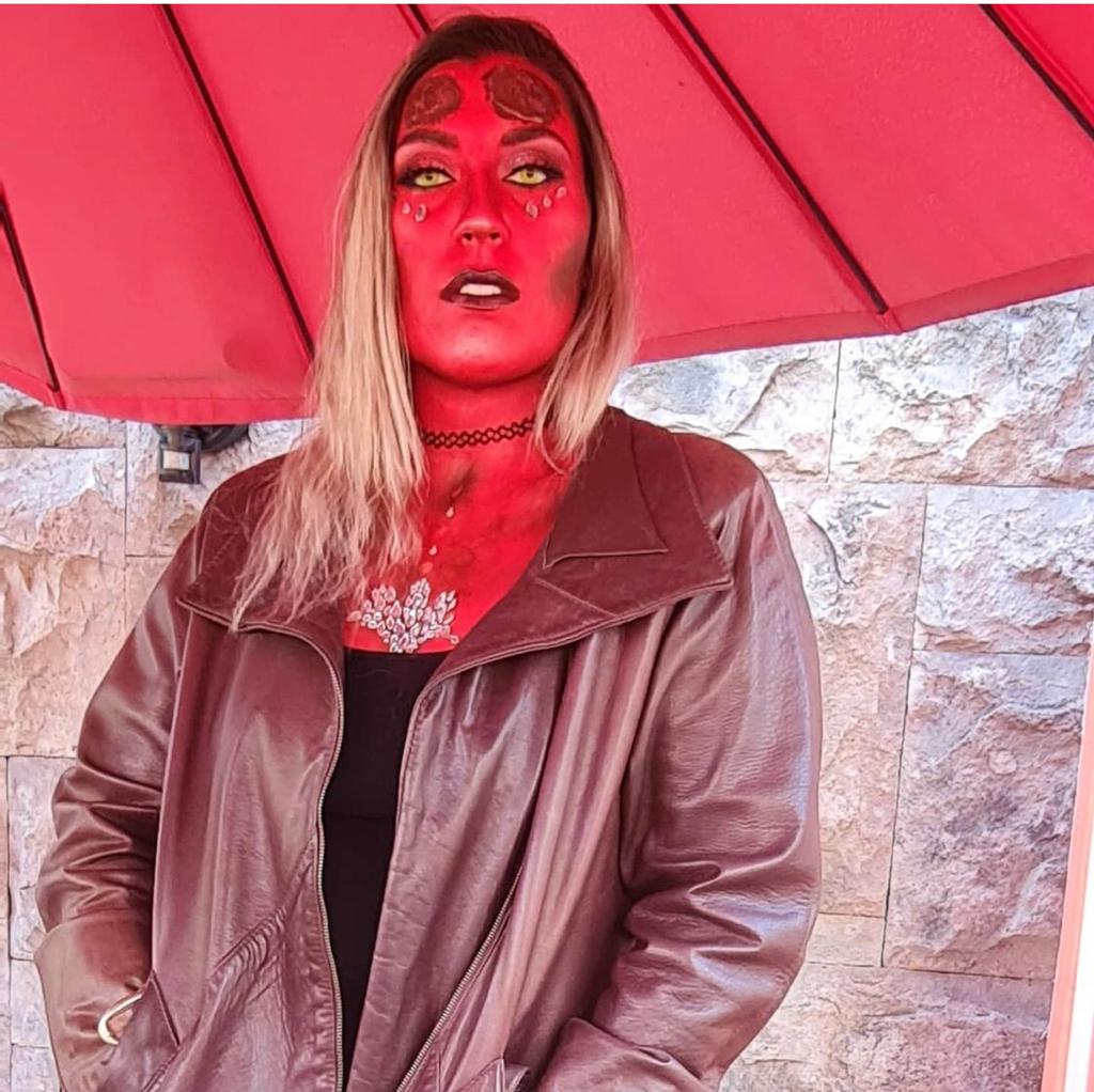 Hija de Paty Maldonado saca aplausos con maquillaje de Hellboy