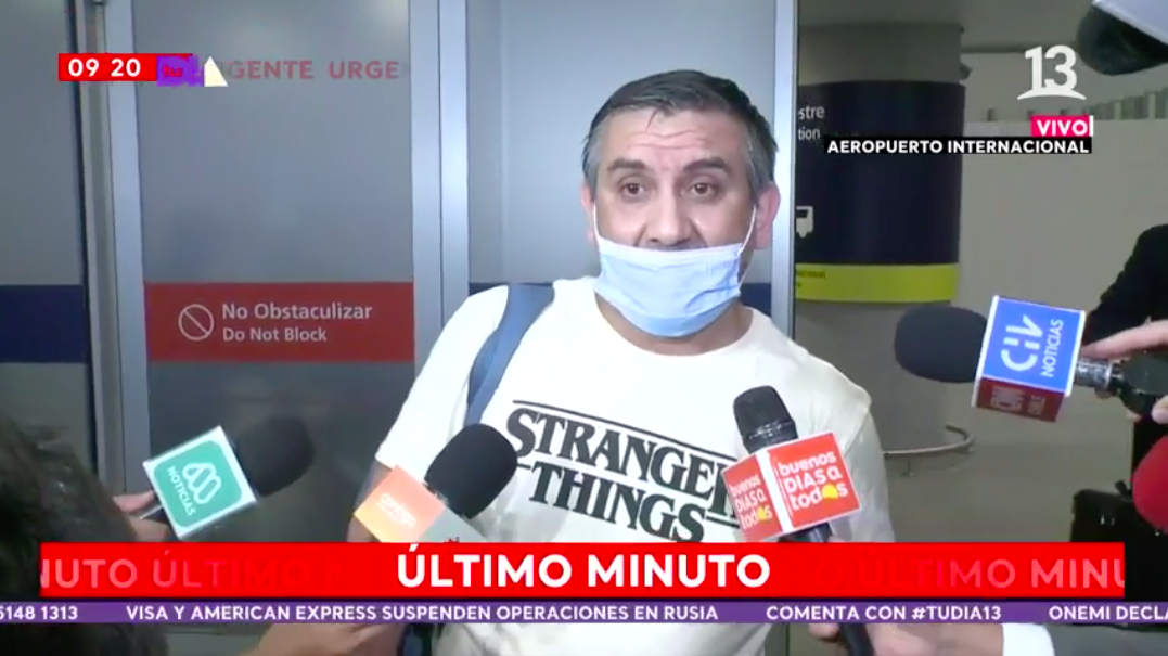 “No había ningún lugar seguro”: Emotiva llegada de chileno que huyó de guerra en Ucrania