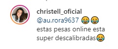 Christell responde con humor a seguidora que cuestionó su peso