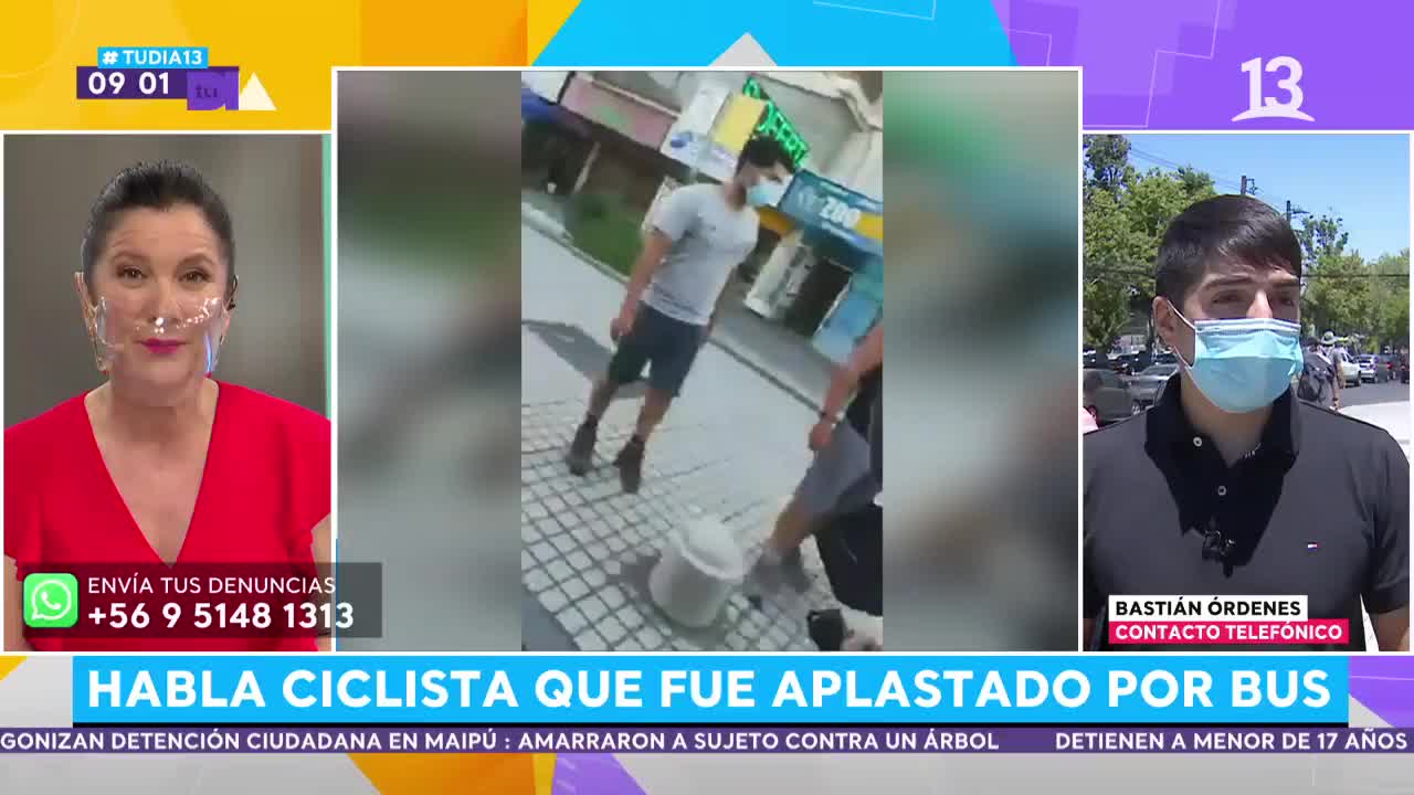 “Vi la muerte”: Ciclista es aplastado por bus en Maipú