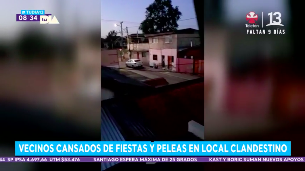 Vecinos cansados de fiestas y peleas en local clandestino