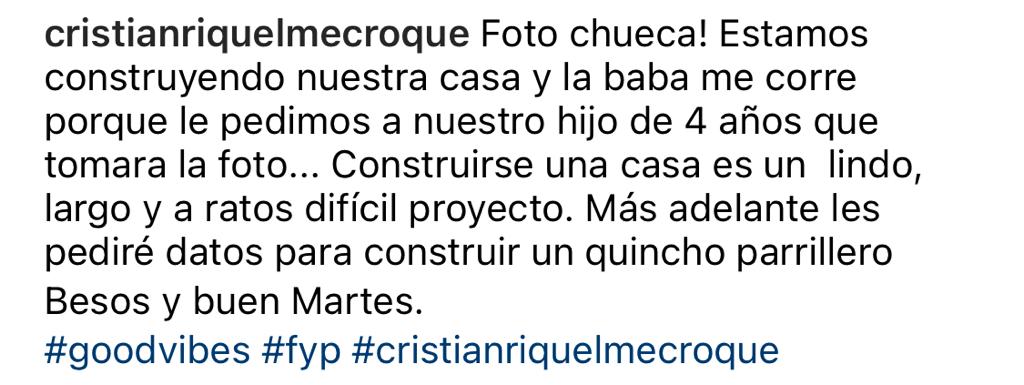 Cristián Riquelme anuncia proyecto familiar con foto de su hijo
