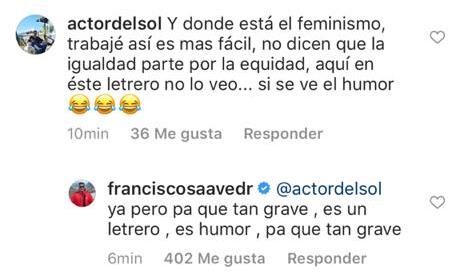 Pancho Saavedra responde a seguidor que criticó una de sus publicaciones