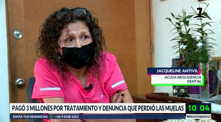 Mujer denuncia que negligencia dental le hizo perder sus muelas