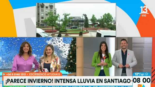 "Bajo la lluvia y sin paraguas": Reppening partió el programa tomando el pulso de la lluvia