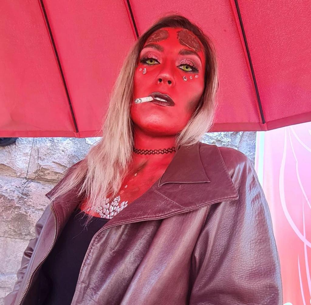 Hija de Paty Maldonado saca aplausos con maquillaje de Hellboy