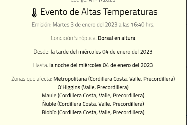 Se esperan hasta 33 grados: Se emite alerta de altas temperaturas en cinco regiones