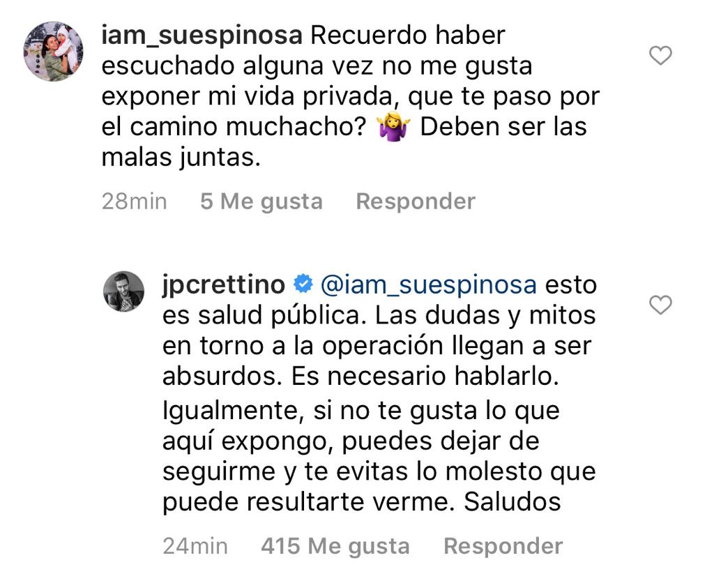 Jean Philippe Cretton responde a críticas por exponer su vida privada