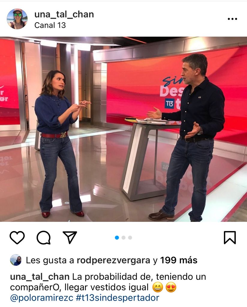 Polo Ramírez y Chantal Aguilar se vistieron igual para programa
