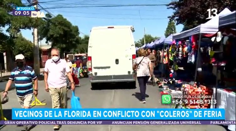 Vecinos de La Florida en conflicto por “coleros” de feria