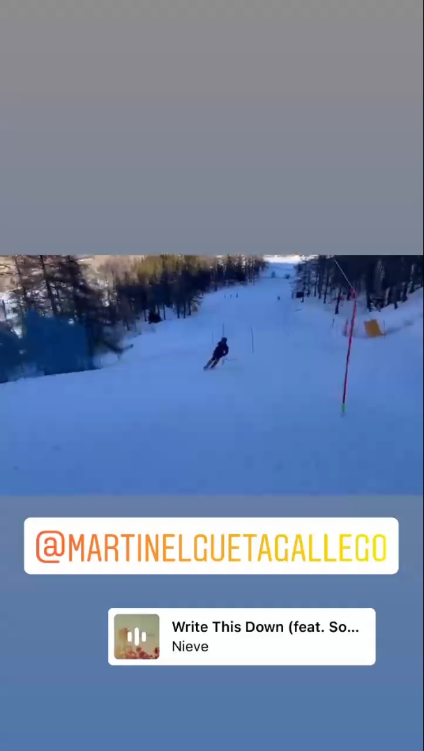 Hijo de Dominique Gallego demuestra sus dotes esquiando en Italia