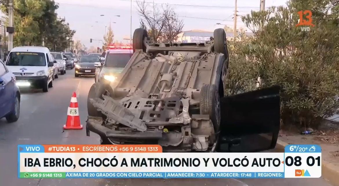 Conductor ebrio chocó a matrimonio en San Ramón