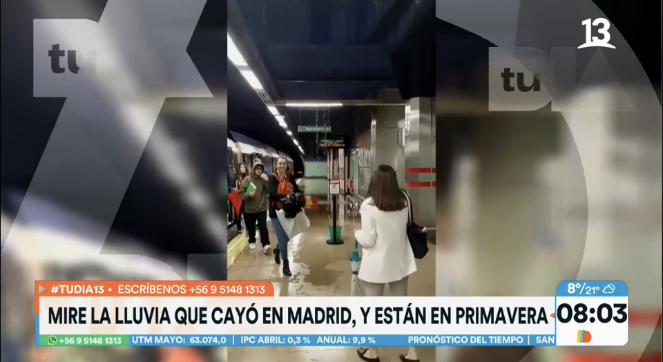 Metro de Madrid inundado por ciclón bomba