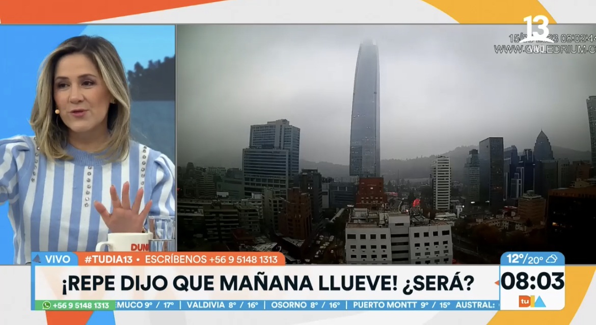 Anuncian lluvia para este miércoles en Santiago