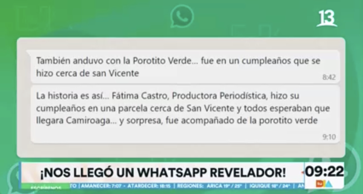 Felipe Camiroaga y Porotito Verde habrían tenido un romance