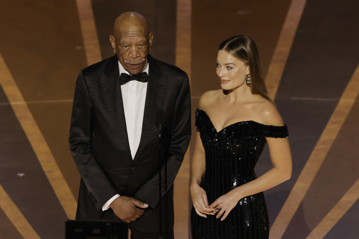 Morgan Freeman y Margot Robbie