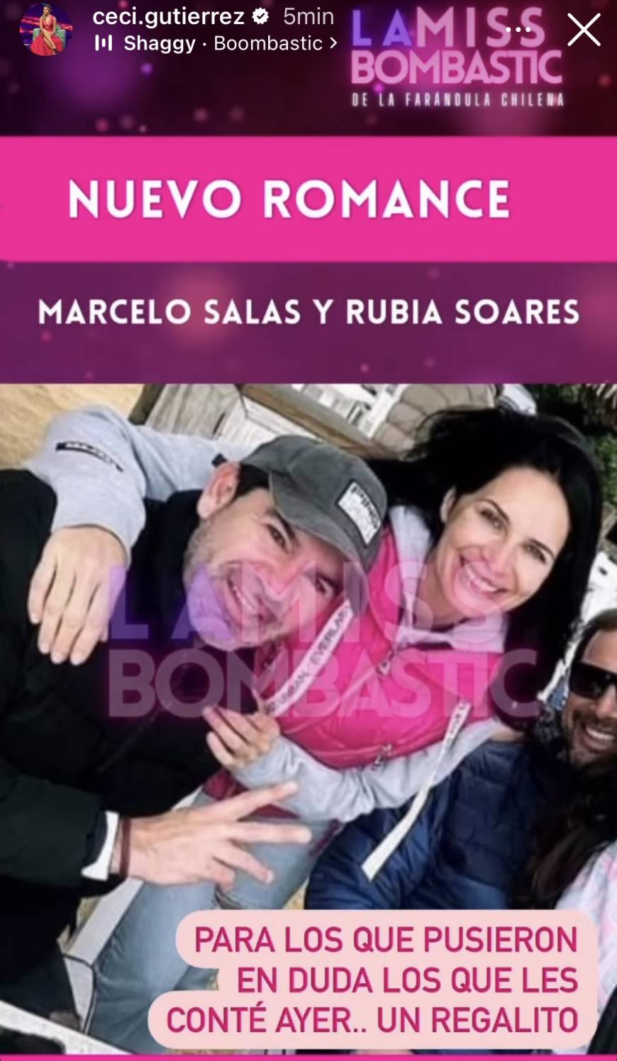 La primera imagen de Marcelo Salas y la modelo Rubia Soares