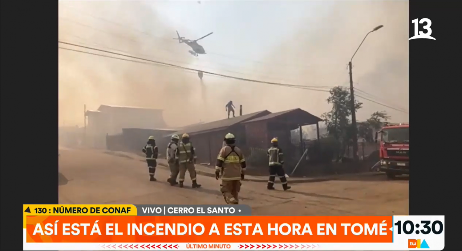 "Es fuerte": Periodista de "Tu Día" se quebró en pleno despacho en vivo desde el incendio de Tomé