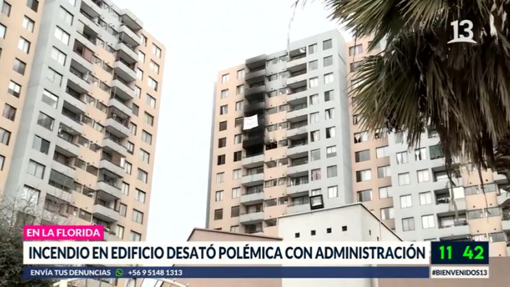 Vecinos de edificio en La Florida denuncian mala administración tras incendio