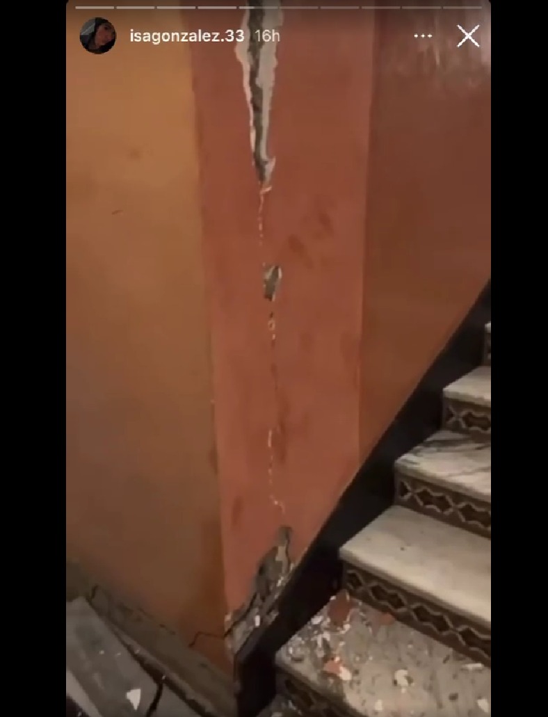 Hotel con escombros tras terremoto en Marruecos