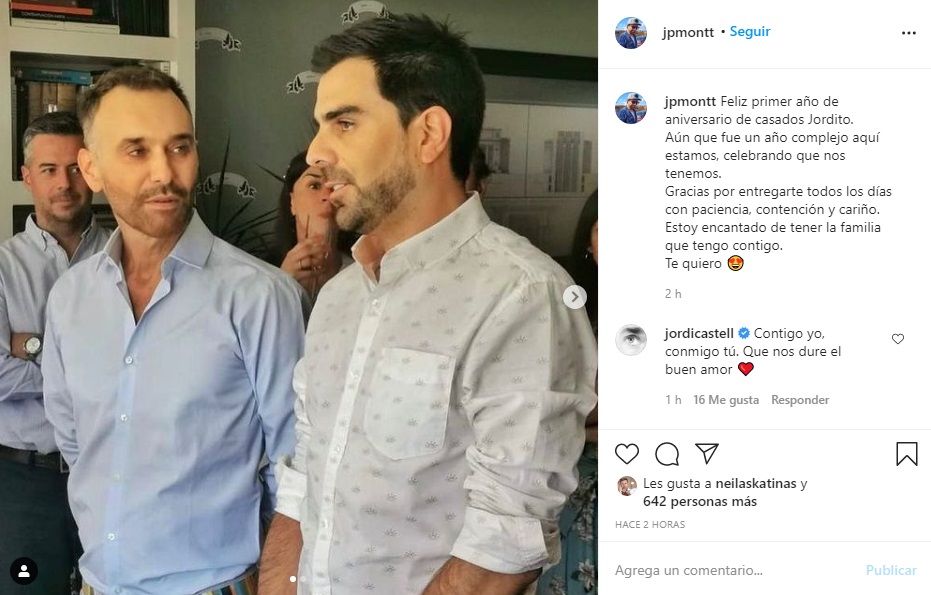 “Feliz contigo”: Jordi Castell celebra un año de matrimonio