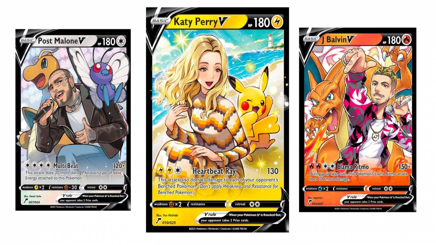 J Balvin Katy Perry Y Post Malone Tienen Su Propia Carta De Pokémon Tcg 