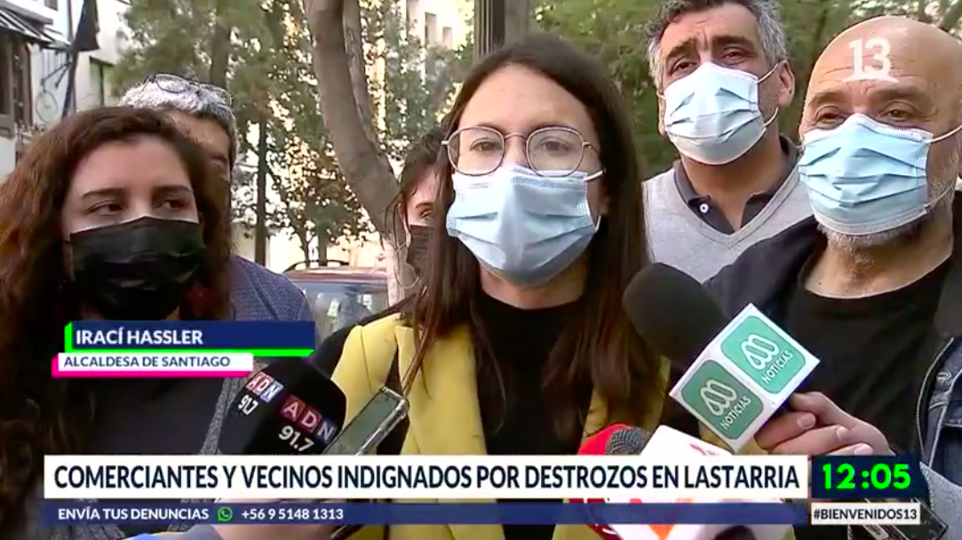 Comerciantes y vecinos indignados por destrozos en Lastarria