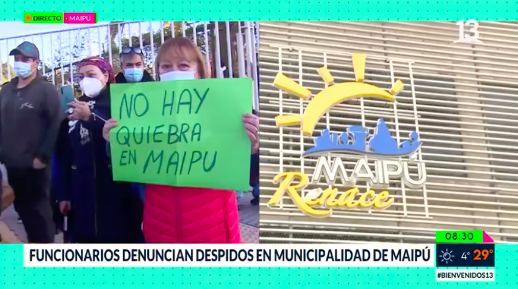 Funcionarios denuncian despidos masivos en Municipalidad de Maipú