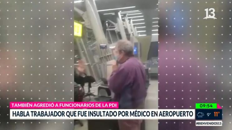 Médico se refirió a incidente ocurrido en aeropuerto