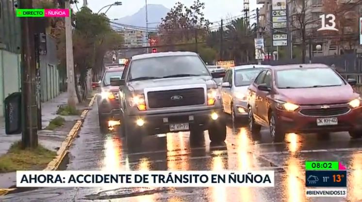 Accidente de tránsito en Ñuñoa deja lesionada a mujer embarazada