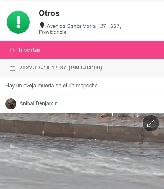 “Una oveja muerta en el río Mapocho": El curioso anuncio de un vecino en Sosafe en medio de las lluvias  