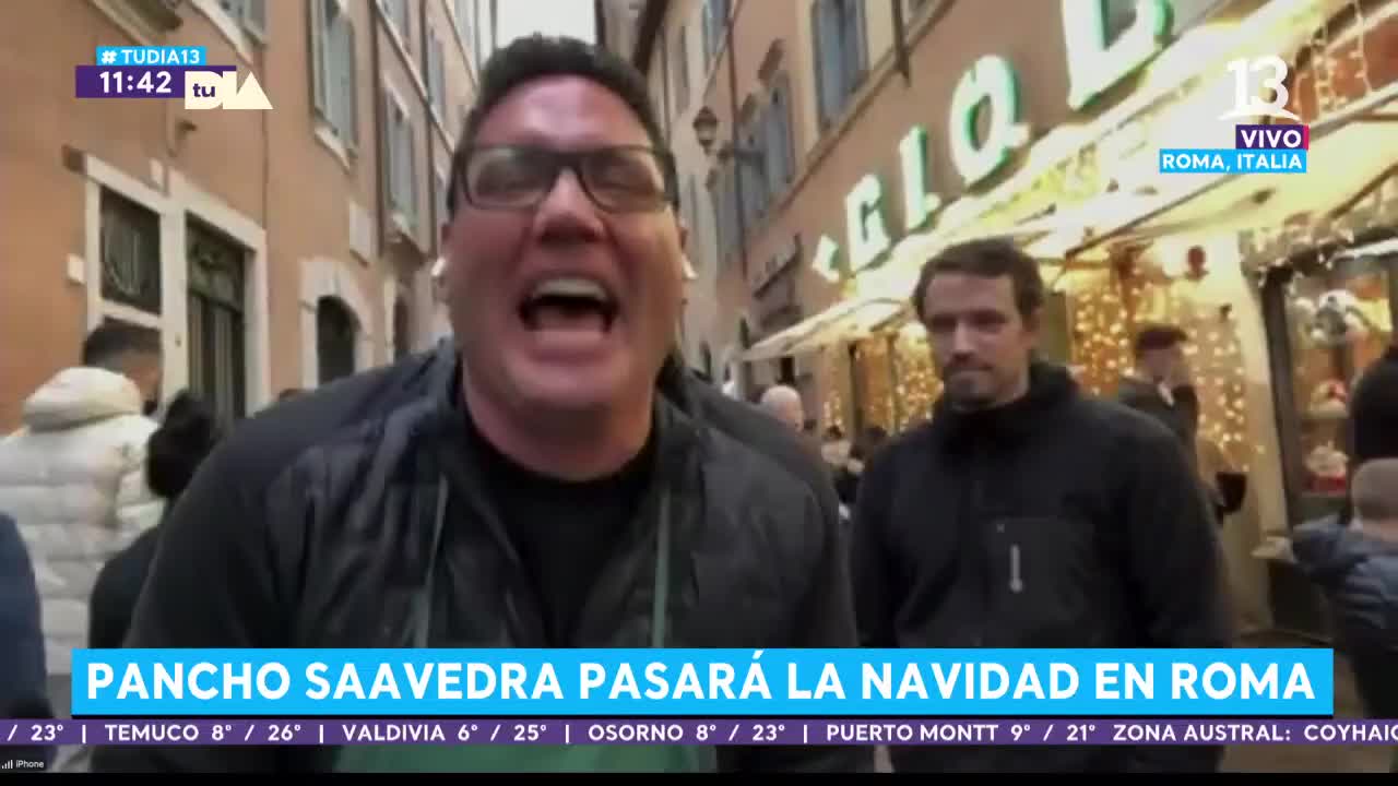 Pancho Saavedra sacó risas hablando italiano en Roma