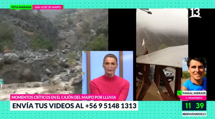 Pangal Andrade por lluvias en el Cajón del Maipo: “Estamos tranquilos y preparados”