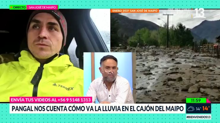 Pangal Andrade por lluvias en el Cajón del Maipo: “Estamos tranquilos y preparados”