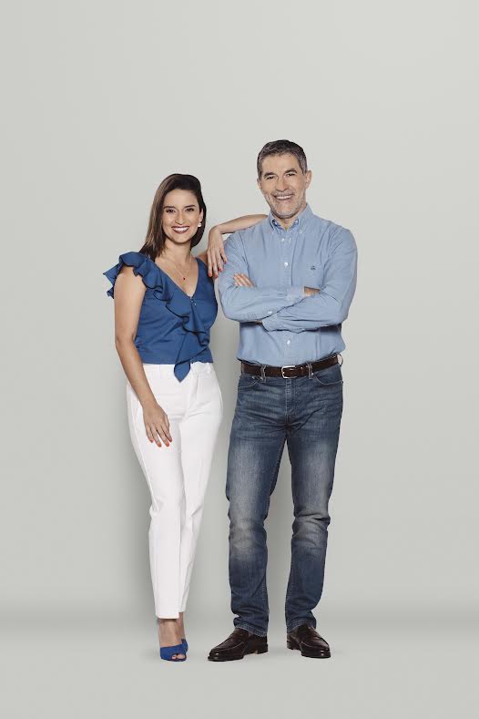 Polo Ramírez y Chantal Aguilar se vistieron igual para programa