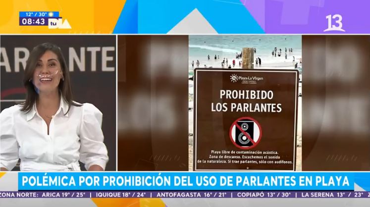 Polémica por prohibición del uso de parlantes en playa